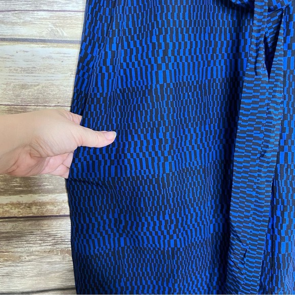 Ilana Kohn M checks print sleeveless jumpsuit in blue - Picture 6 of 7